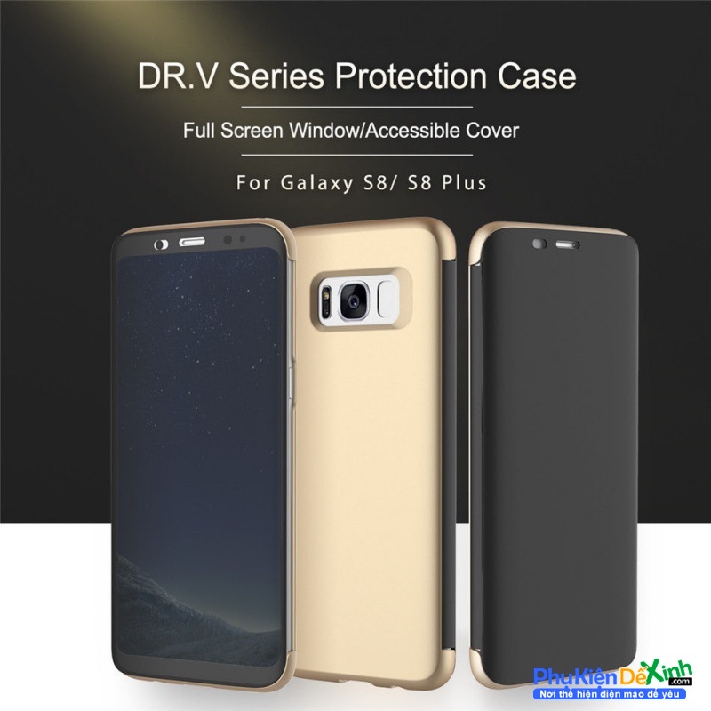 Bao Da Samsung Galaxy S8 Plus Hiệu Rock Dr V được làm hoàn toàn bằng da công nghiệp sản xuất tại Hongkong nên bên ngoài chiếc rất chắc chắn, với gam màu  sang trọng và nhả nhặn